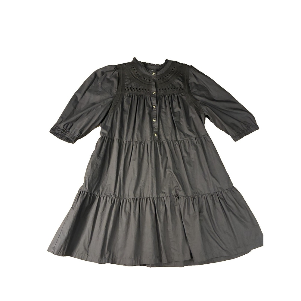 Good Hart by Matilda Jane Midnight Sky Dress Babydoll Romantic Eyelet Black L